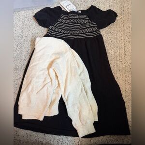 NEW Zara Black sweater Dress and sweater bundle size 4, 5, 6 girls